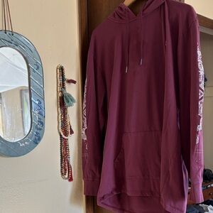 Threyda  Pullover Hoodie with  Sleeves and Back design